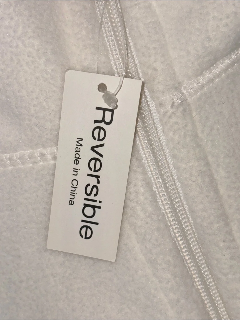 Laura Scott Reversible Sherpa Fleece Zip Hoodie Jacket White Large NWT - Picture 4 of 7